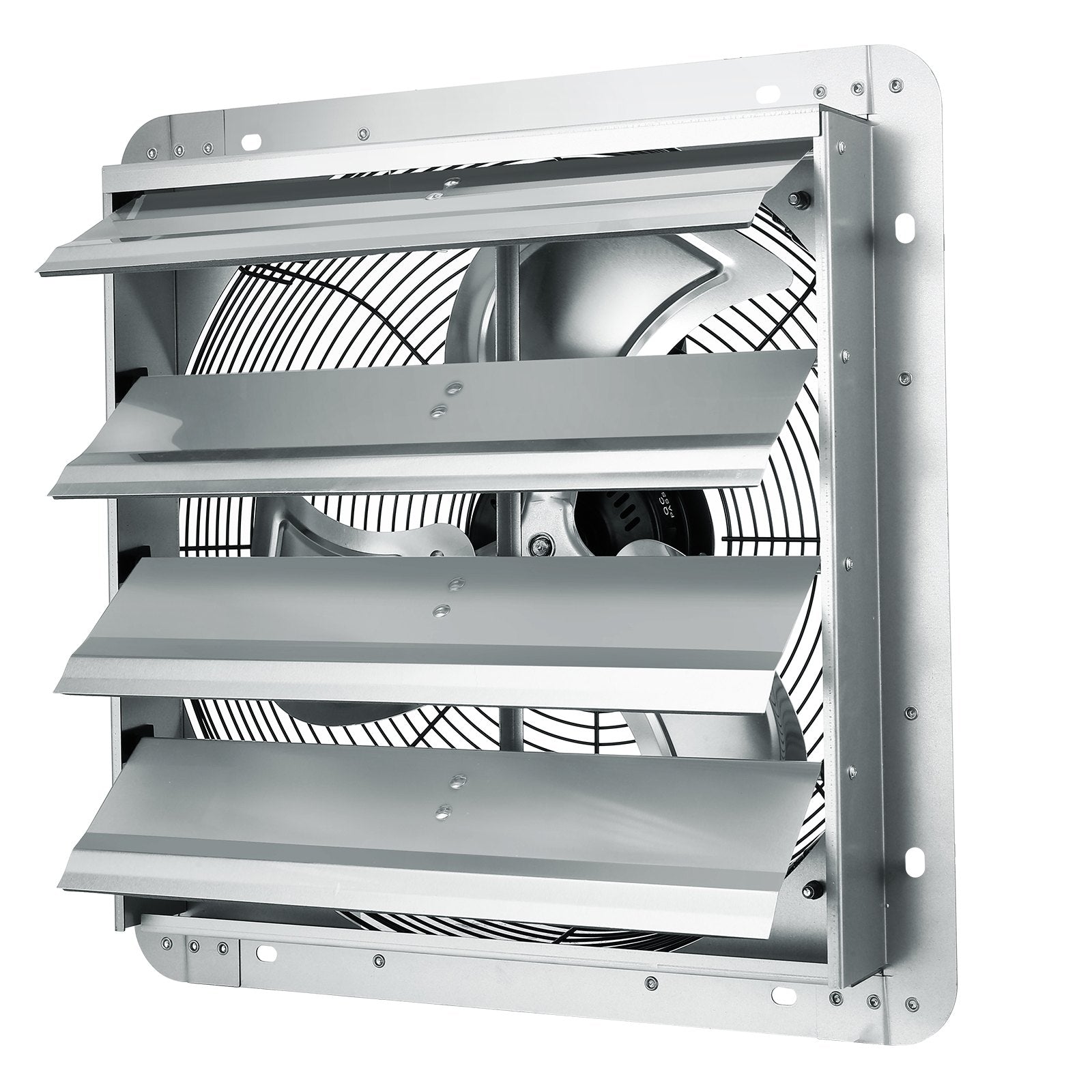 VEVOR Shutter Exhaust Fan, 406 mm High-speed 1400RPM 1506 CFM, Aluminum Wall Mount Attic Fan with AC-motor, Ventilation and Cooling for Greenhouses, Garages, Sheds, Shops