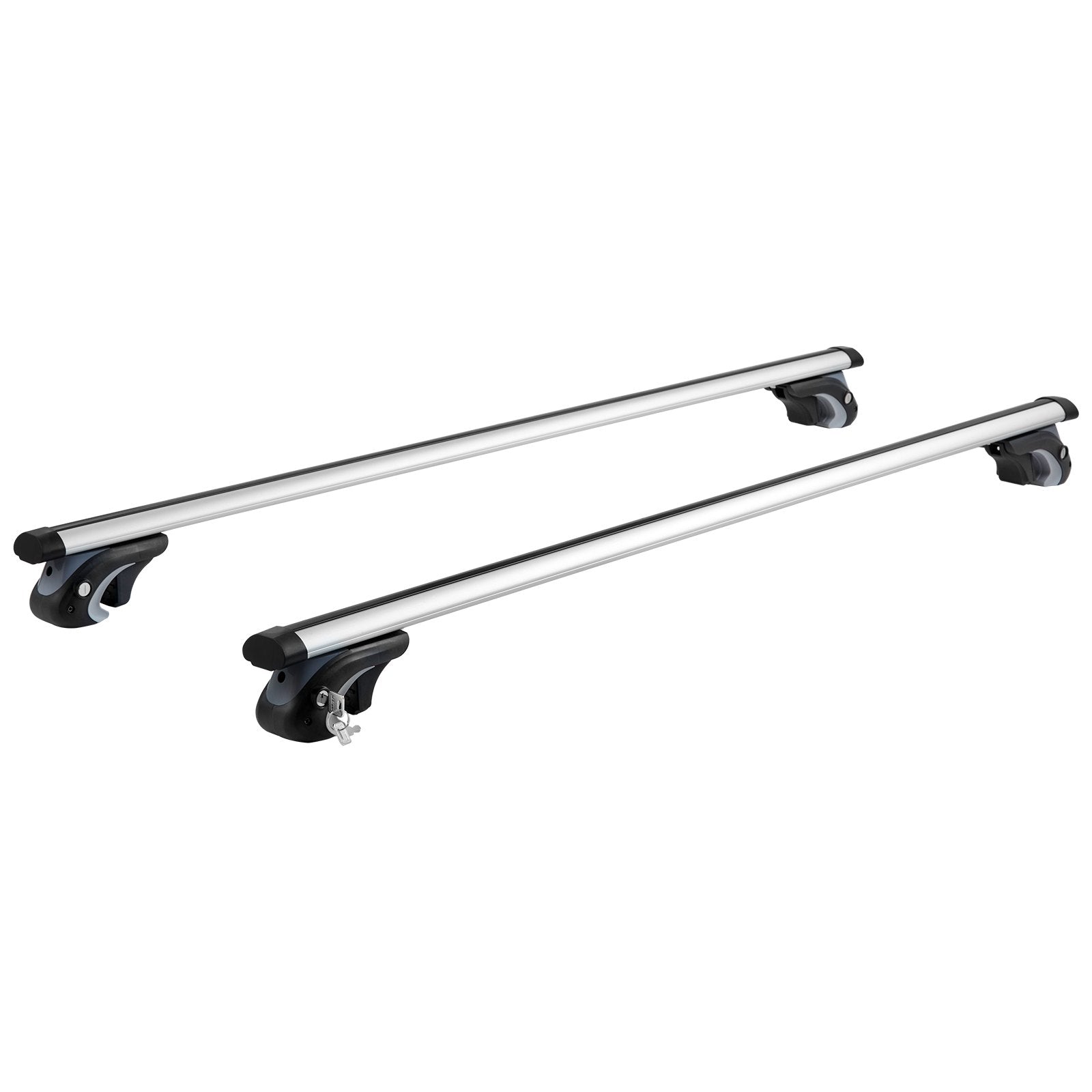 VEVOR Roof Rack Cross Bars, Aluminum Roof Rack Crossbars, Fit Raised Side Rail with Gap, 90 kg Load Capacity, Adjustable Crossbars with Locks, for SUVs, Sedans, and Vans
