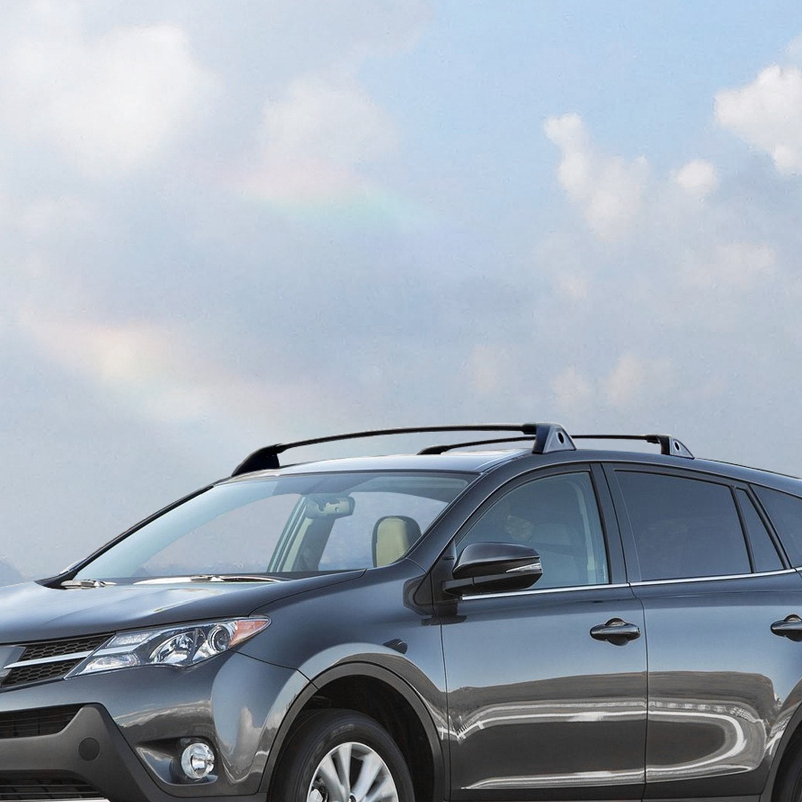 VEVOR Roof Rack Cross Bars, Compatible with Toyota RAV4 2020-2023, 160lbs Load Capacity, Aluminum Anti-Rust Crossbars with Locks, Rooftop Cargo Bag Luggage Carrier (Not Fit for Adventure/TRD Off-Road)