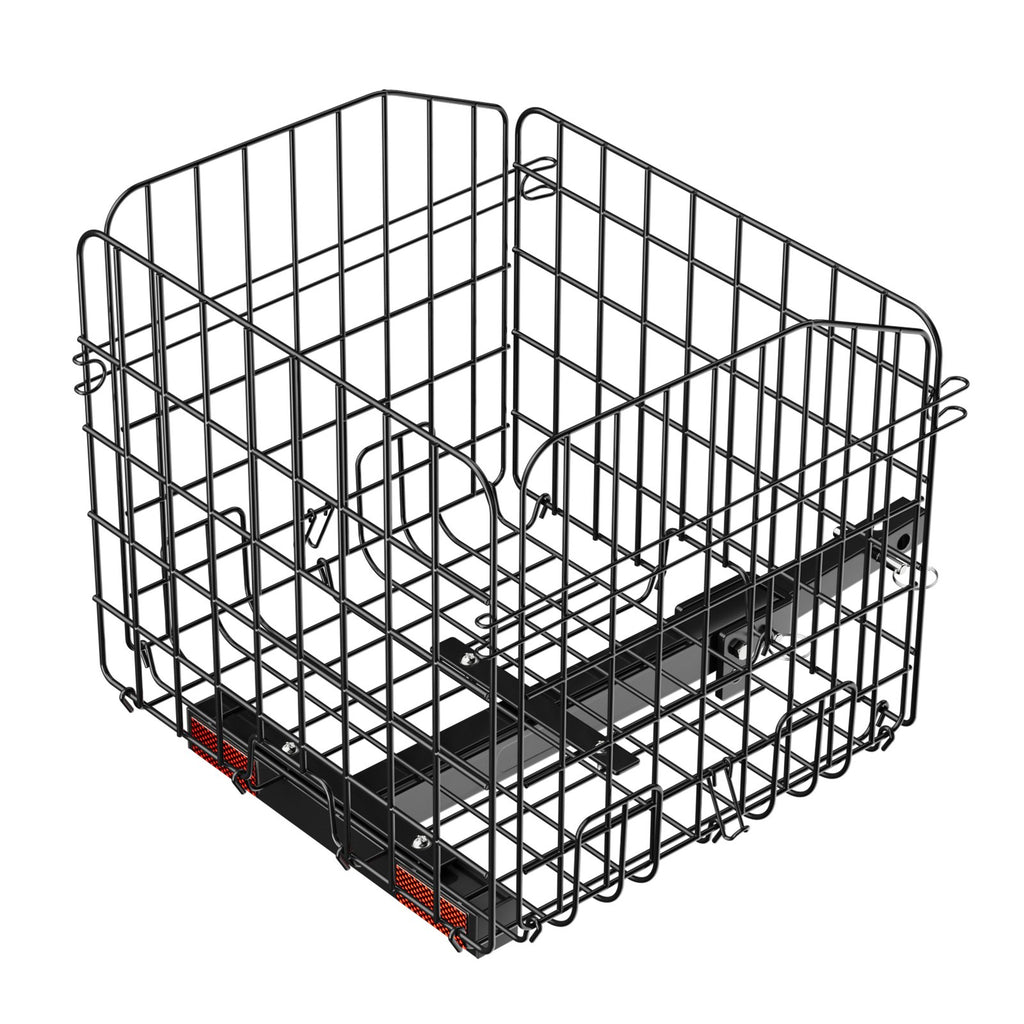 VEVOR Scooter Rear Basket, Folding Metal Wire Basket, Heavy Duty & Spacious Cargo Basket, Works with 1-inch Receiver, Compatible with Most Golden, Drive & Pride Mobility Scooter