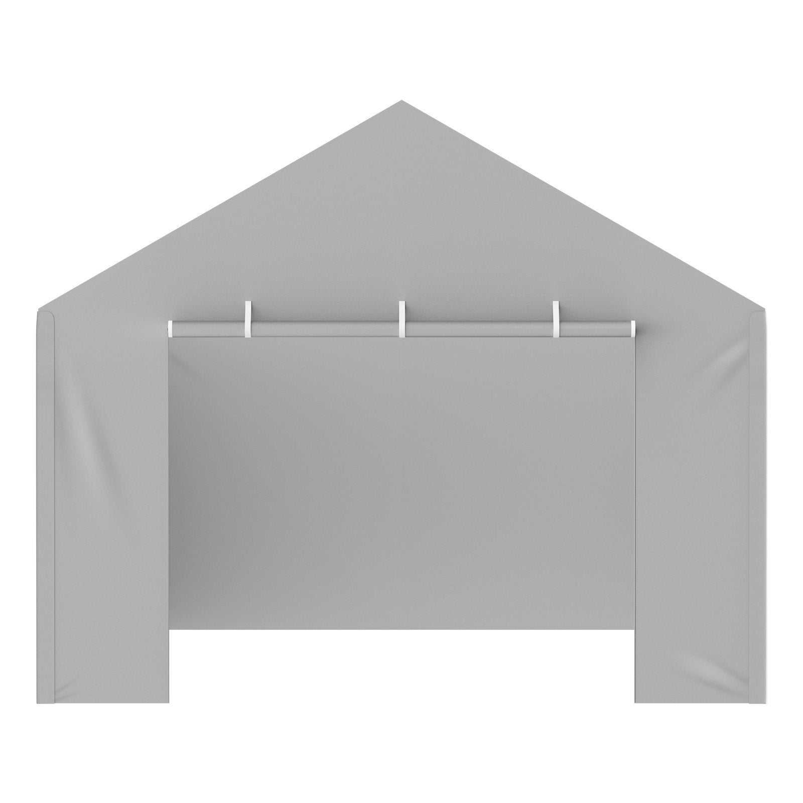 VEVOR Carport Replacement Canopy Cover Side Wall 6 x 3.6 m, Garage Tent Shelter Tarp Heavy-Duty Waterproof & UV Protected, Easy Installation with Ball Bungees,Grey (Top and Frame Not Included)