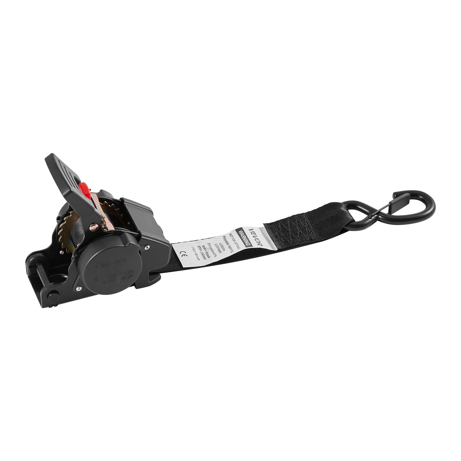 VEVOR Wheel Chock Tie-Down Kit, Fixed Trailer Tie Down Strap, Car Tie Down Kit with S-Hook, Break Strength 748 kg & Working Load 250 kg Motorcycle Tie-Down System for Trailers, Boats, Snowmobiles