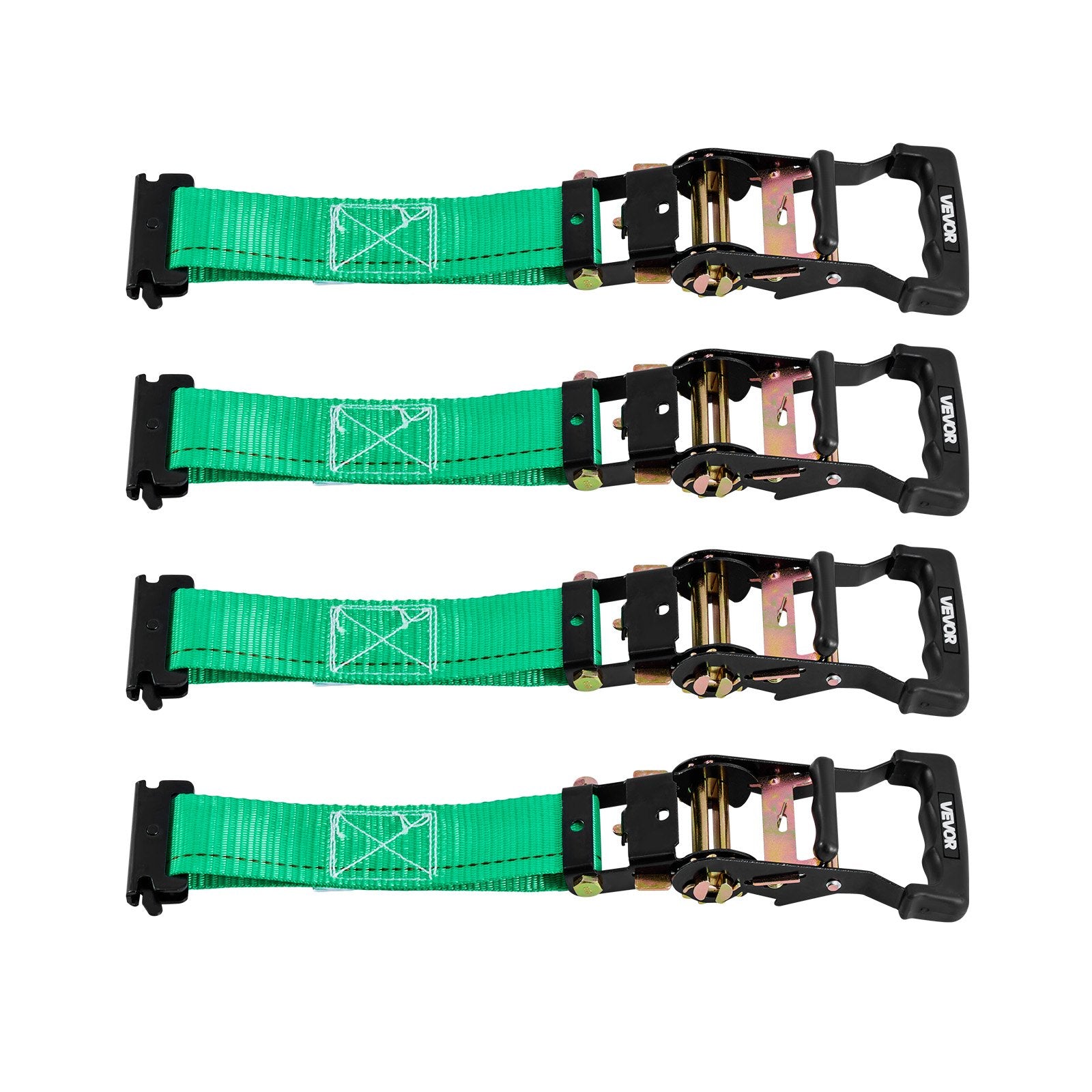 VEVOR Wheel Chock Tie-Down Kit, Chock-Style Trailer Tie Down Strap, Car Tie Down Kit with Buckle, Break Strength 1986.73 kg & Working Load 662 kg Motorcycle Tie-Down System E-Hooks for ATVs, UTVs