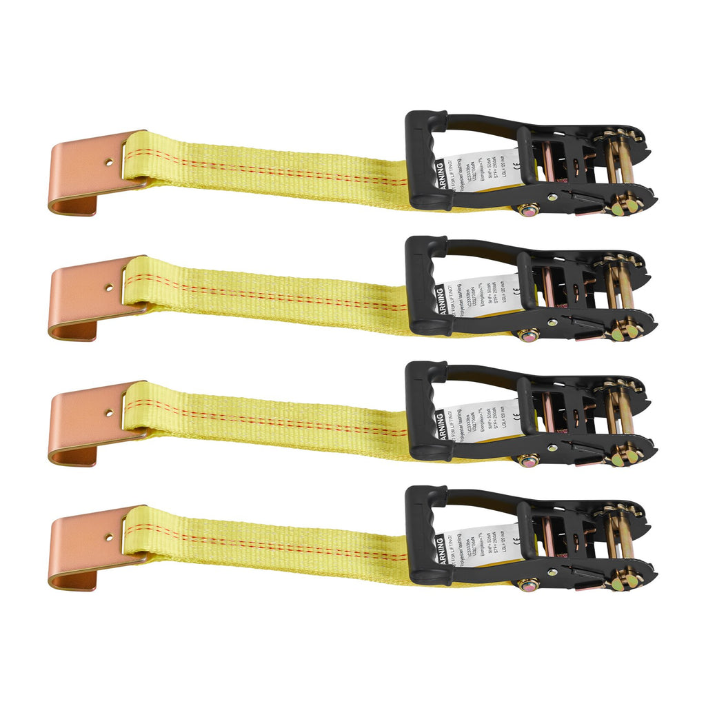 VEVOR Wheel Chock Tie-Down Kit, Tire-Style Motorcycle Tie-Down System, Car Tie Down Kit with Flat Hook, Break Strength 4540 kg & Working Load 1512 kg Trailer Tie Down Strap for ATVs, SUVs, Trailers