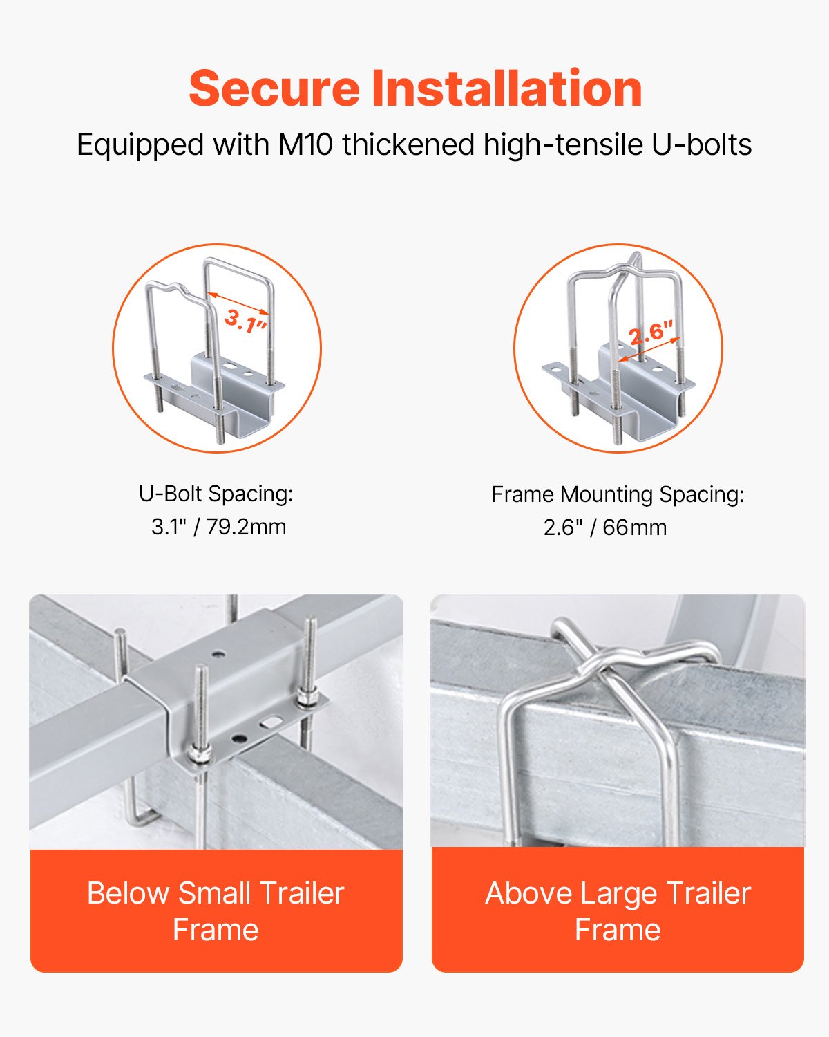 VEVOR Boat Trailer Guide, 1219.2mm Adjustable Design Trailer Guide Poles, 2PCS High-Hardness Steel Trailer Guide-Ons, Trailer Guides with PVC Pipes, for Ski Boat, Fishing Boat or Sailboat Trailer