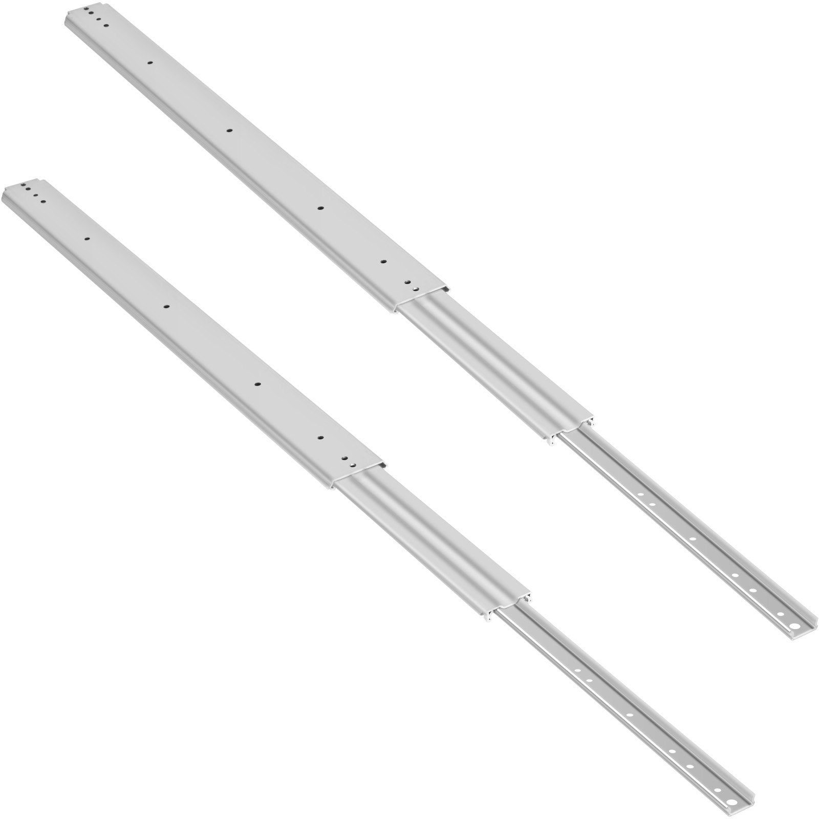 VEVOR Drawer Slides, 1 Pair 42 Inch Heavy Duty Drawer Slides, Ball Bearing Side Mount Drawer Hardware Slides, 500 LBS Load Capacity 3-Section Full Extension Drawer Slides for Smooth Slide, Less Noise