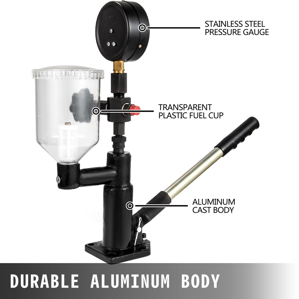 Diesel Injector Nozzle 
Pressure Tester Dual scale Manometer Test Tool 0-600Bar (0-8000PSI) 
60Mpa Test Pressure High Configuration