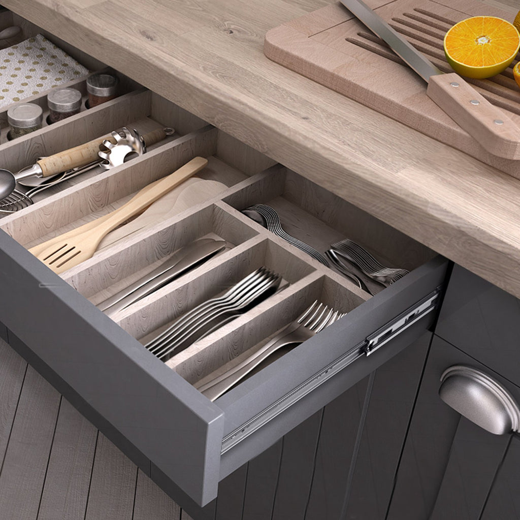 VEVOR 10 Pairs of 609.6mm Drawer Slides Side Mount Rails, Heavy Duty Full Extension Steel Track, Soft-Close Noiseless Guide Glides Cabinet Kitchen Runners with Ball Bearing, 100 Lbs Load Capacity