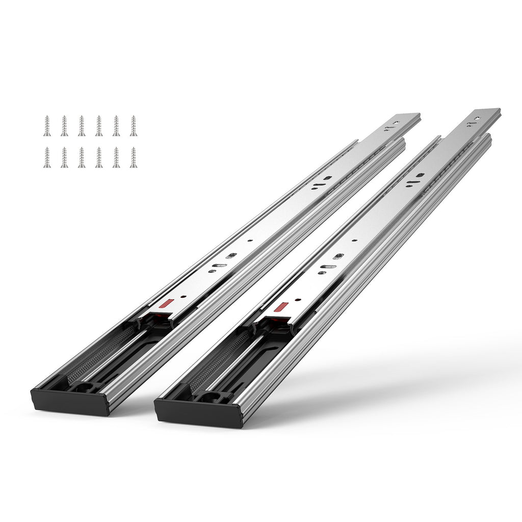 VEVOR 10 Pairs of 406.4mm Drawer Slides Side Mount Rails, Heavy Duty Full Extension Steel Track, Soft-Close Noiseless Guide Glides Cabinet Kitchen Runners with Ball Bearing, 100 Lbs Load Capacity