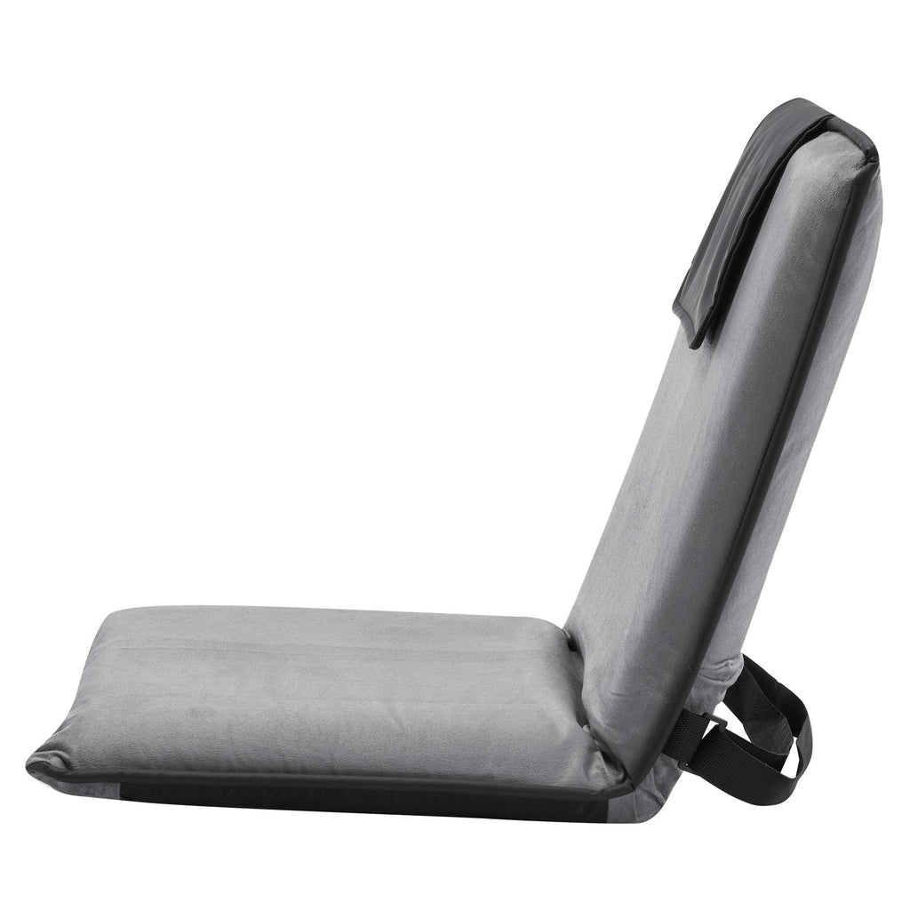 VEVOR Floor Chair, 6-Position Adjustable Meditation Chair with Back Support, Folding Sofa Chair for Reading TV Watching and Gaming, Portable Floor Seat Lounge Sofa Chair for Kids Teens Adults, Gray