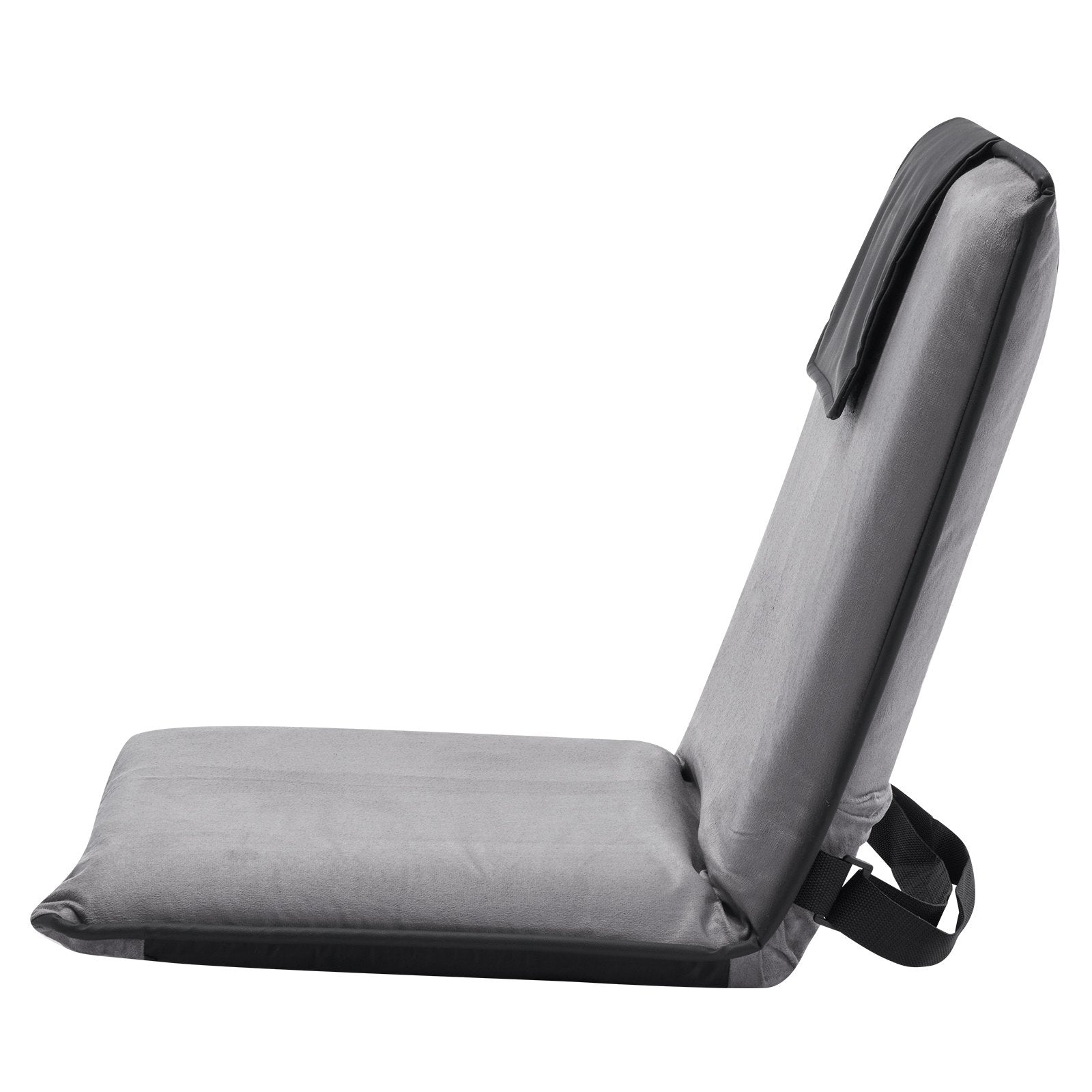 VEVOR Floor Chair, 6-Position Adjustable Meditation Chair with Back Support, Folding Sofa Chair for Reading TV Watching and Gaming, Portable Floor Seat Lounge Sofa Chair for Kids Teens Adults, Gray