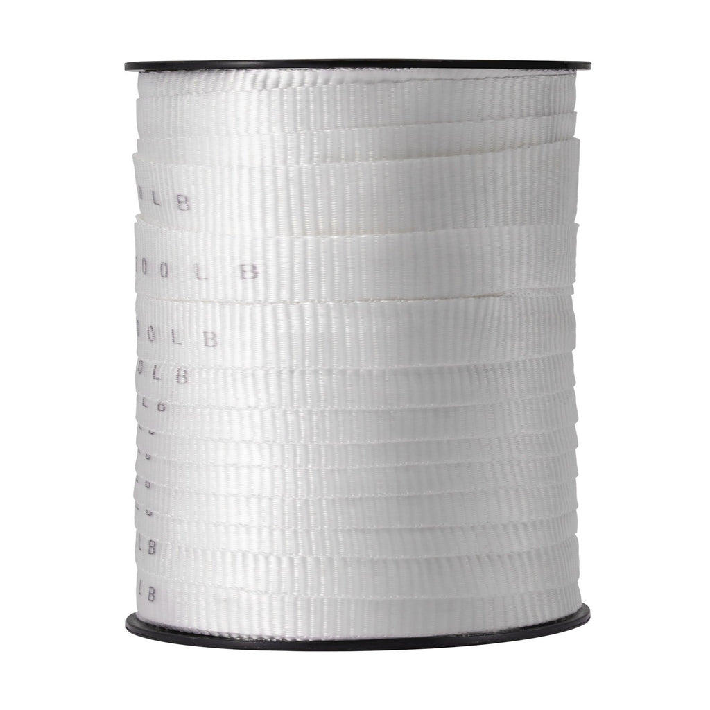 VEVOR Polyester Pull Tape, 1.9 cm x 80.8 m Mule Tape Flat Rope, 1134 kgf Tensile Capacity, Printed Webbing Cable Pulling Tape for Packaging, Gardening, Commercial Electrical, Conduit Work, White