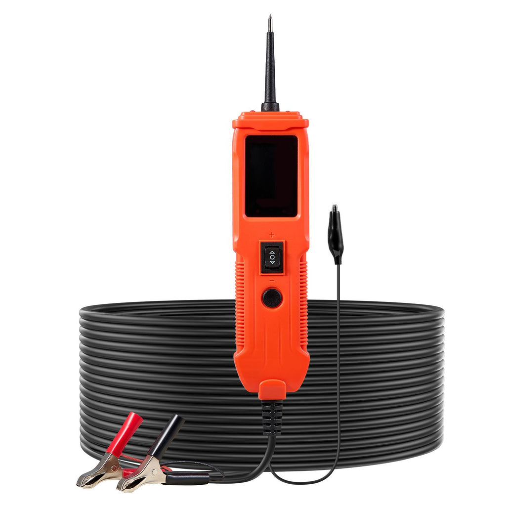 VEVOR Automotive Circuit Tester, 8 - 35 DCV Power Circuit Probe Tester with TFT Color Display and Lighting, Automotive Power Tester Probe with 13 ft / 4 m Cable, ABS Shell Electrical Detector Finder
