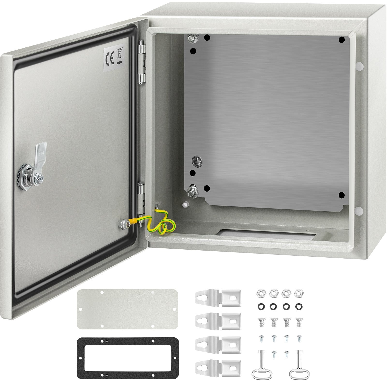 VEVOR NEMA Steel Enclosure, 12 x 12 x 6''steel electrical box
electrical enclosur NEMA 4X Steel Electrical Box, IP66 Waterproof & Dustproof, Outdoor/Indoor Electrical Junction Box, with Mounting Plat