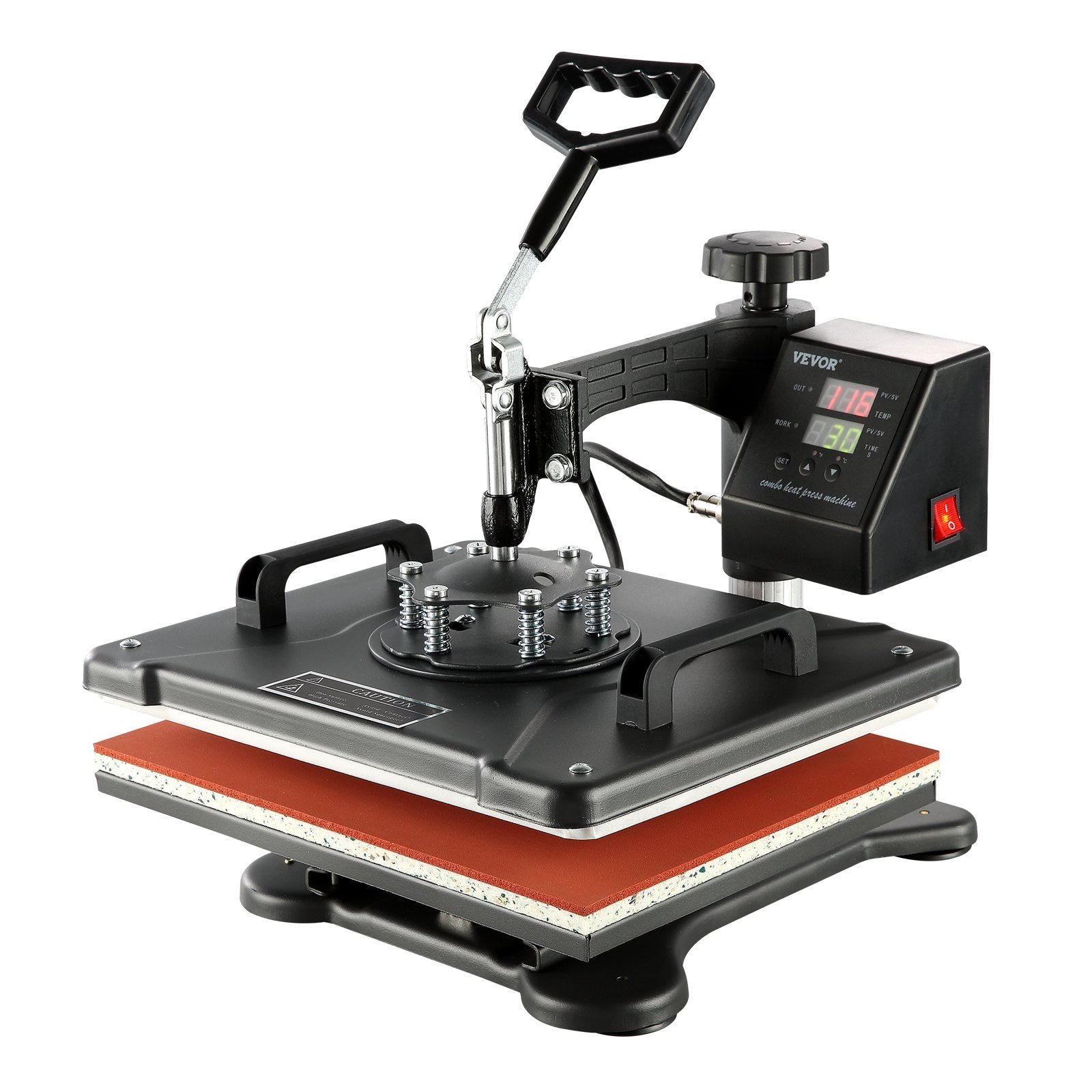 VEVOR 1400W Heat Press Machine 8 In 1 Sublimation Steel Frame Heat Presses with Temperature And Time Control (12X15INCH 8IN1)