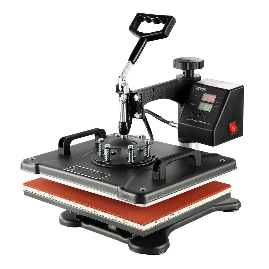 VEVOR 1400W Heat Press Machine 8 In 1 Sublimation Steel Frame Heat Presses with Temperature And Time Control (12X15INCH 8IN1)