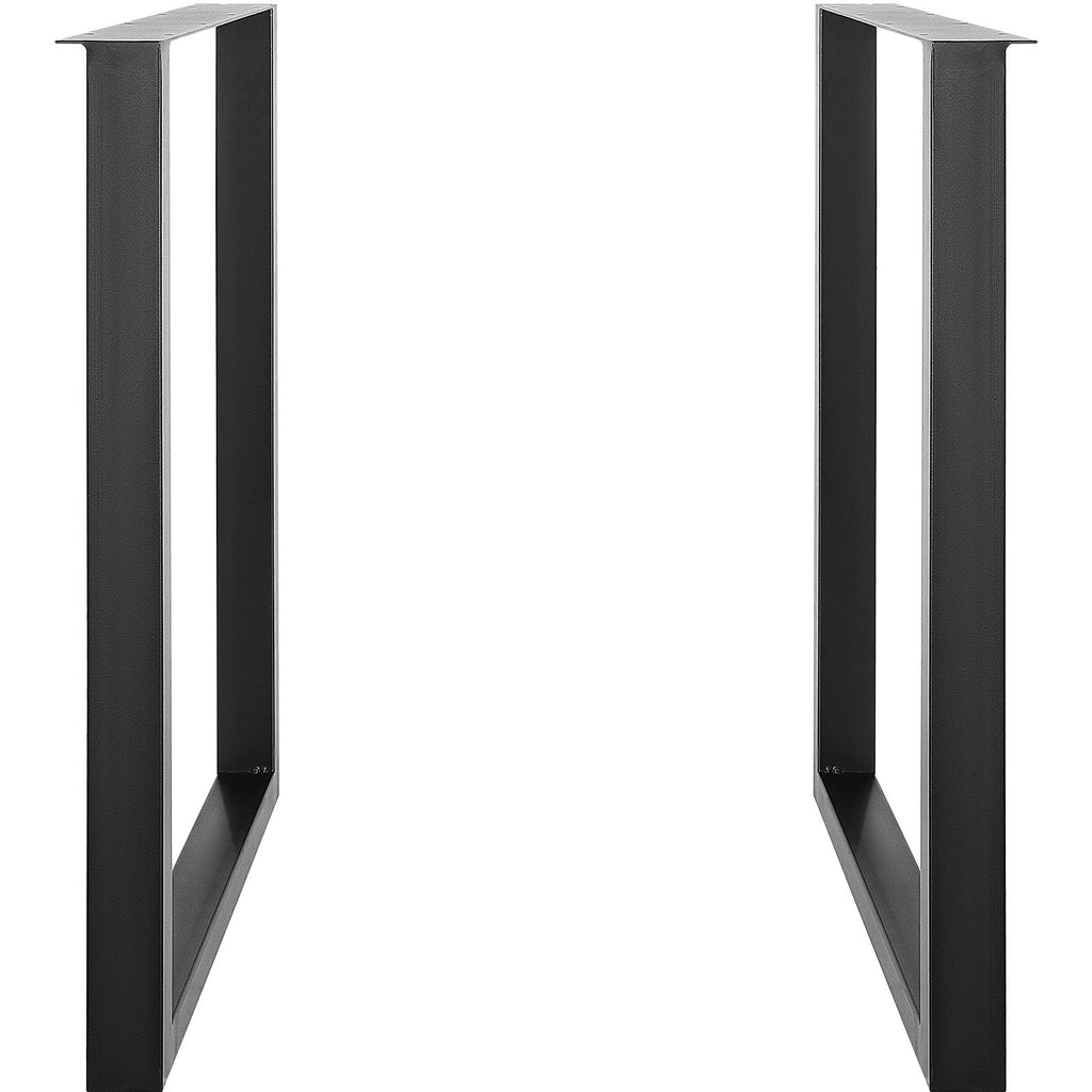 VEVOR 711.2MM Adjustable Furniture Legs, Square Reinforced Steel Office Table legs Set of 2 for DIY, Max Load 453.6KG Heavy Duty Desk Legs, Quick Instalation & Rich Accessories Legs Black