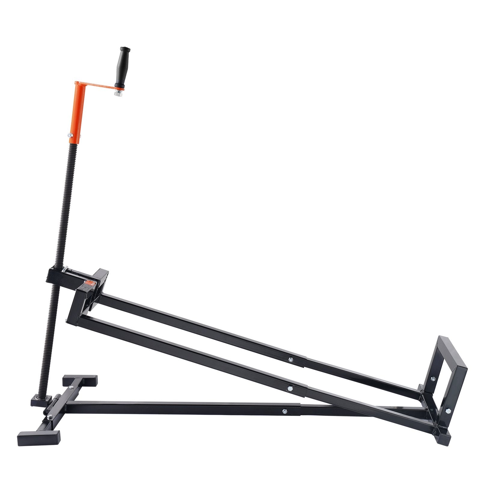 VEVOR Ride on Lawn Mower Lift Jack, 880 Lbs Weight Capacity, Telescopic Maintenance Jack with Crank Handle & Power Tool Handle, Foldable Lawn Tractor Lifter for Lawn Mowers and Garden Tractors, Black