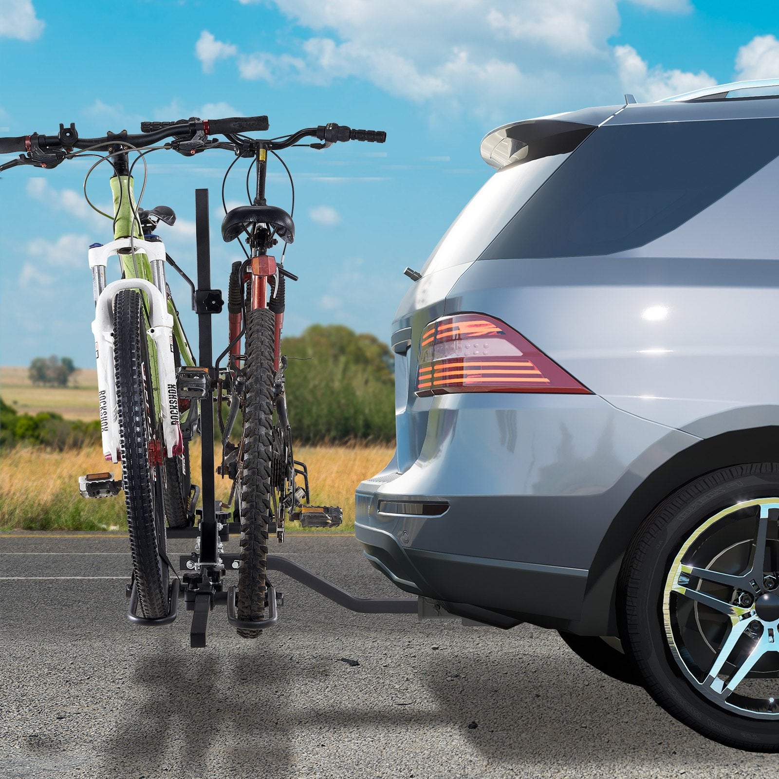 VEVOR 2-Bike Rack Hitch Mount Folding Carrier Car Truck SUV 1.25