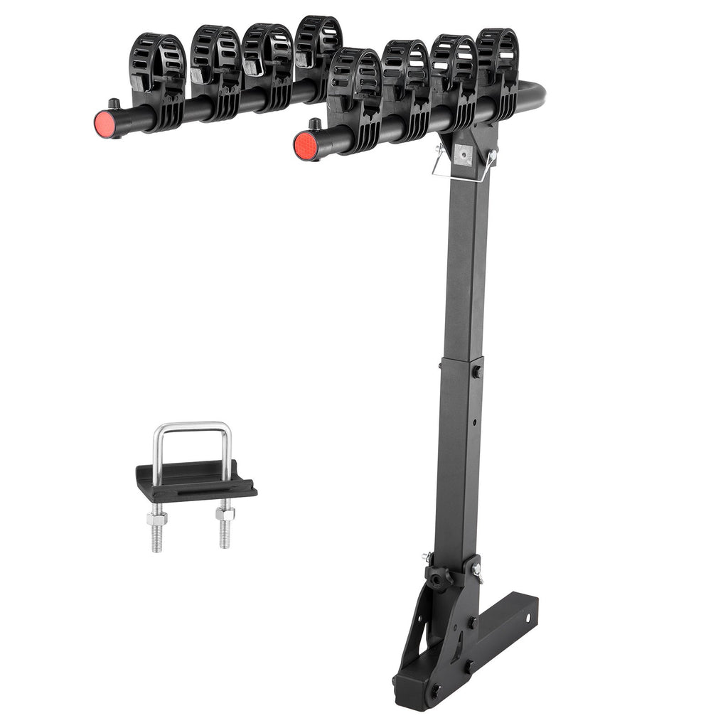 VEVOR 4 Bike Rack Hitch Mount Folding Swing Down Bicycle Carrier Car Truck SUV 150 lbs