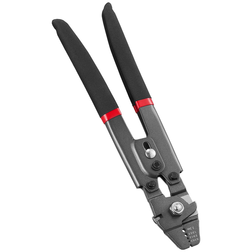 VEVOR Crimping Tool, Up To 2.2mm Wire Rope Crimping Tool, Crimping Loop Sleeve Kit with a Cable Cutter and 160pcs Aluminum Buckles, Teflon Coating Anti-Rust Fishing Crimping Tool