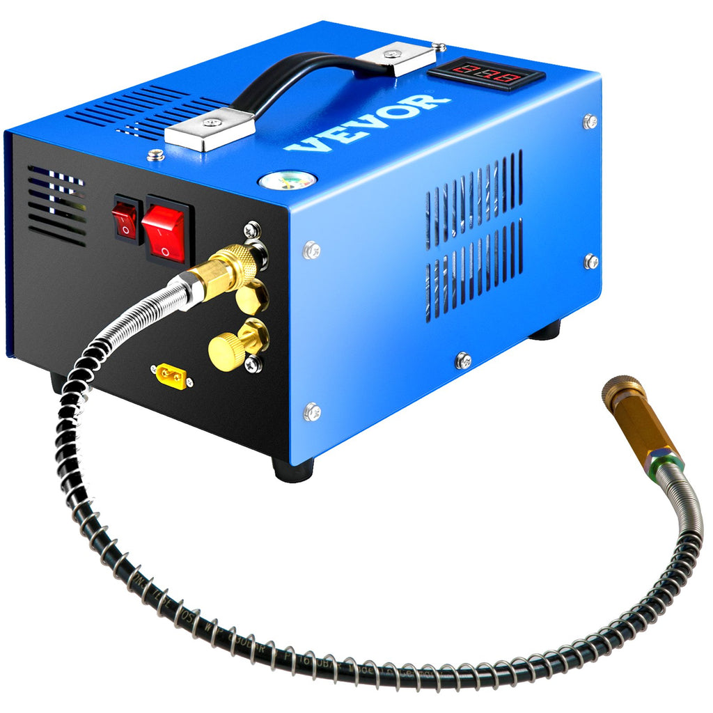 VEVOR PCP Air Compressor Scuba Compressor 4500PSI Manual-Stop 12V/220V w/Adapter