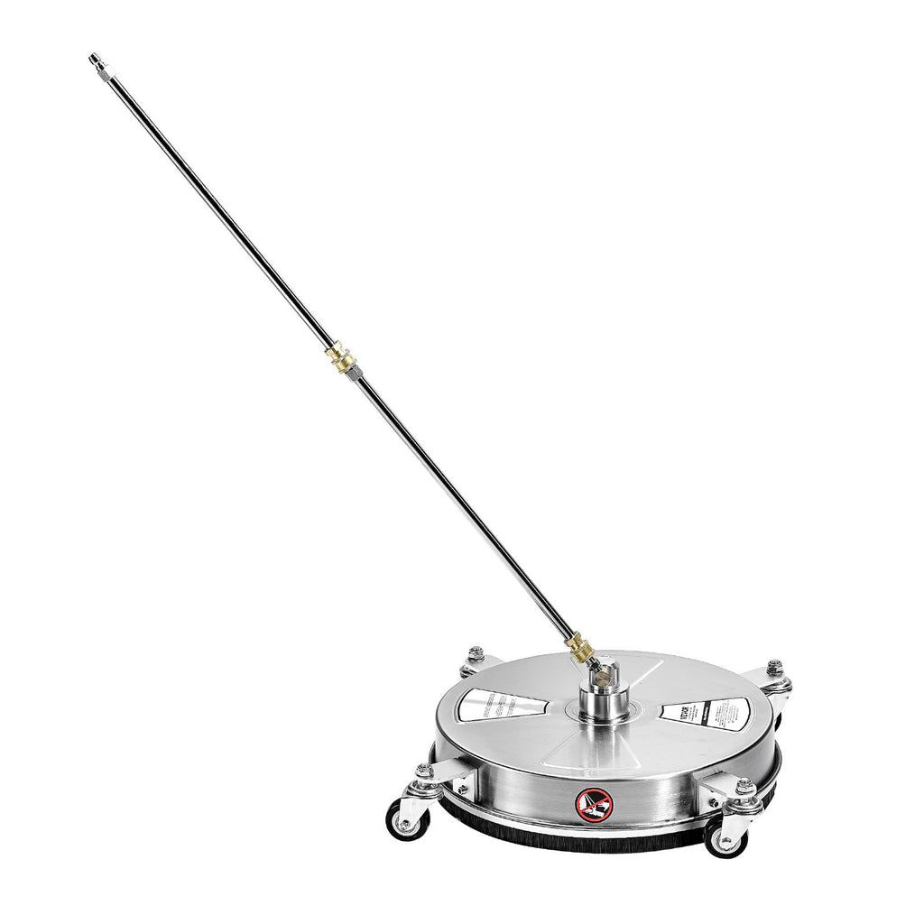 VEVOR 15" Pressure Washer Surface Cleaner 4 Wheels 4000 Max PSI 2 Extended Wands