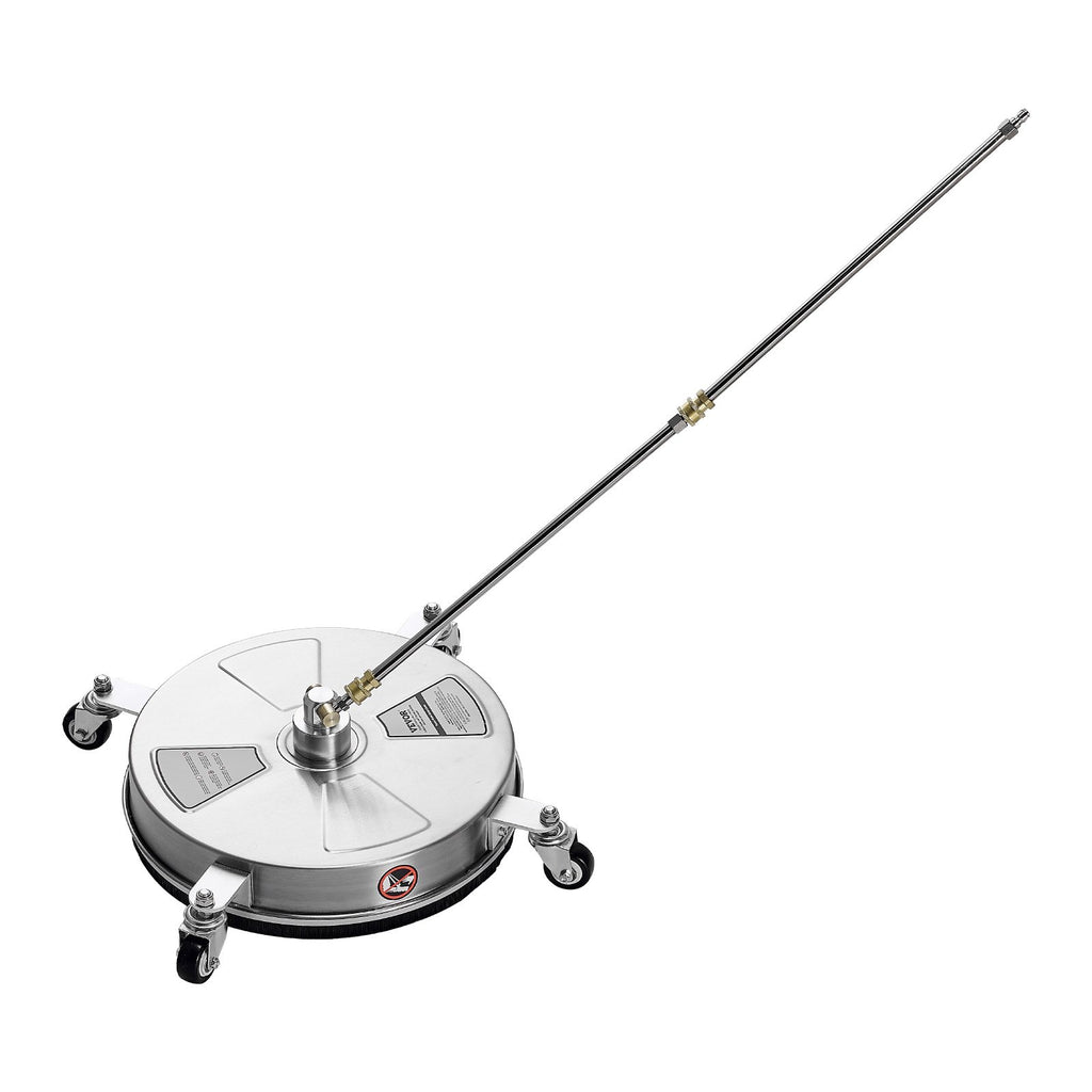 VEVOR 15" Pressure Washer Surface Cleaner 4 Wheels 4000 Max PSI 2 Extended Wands