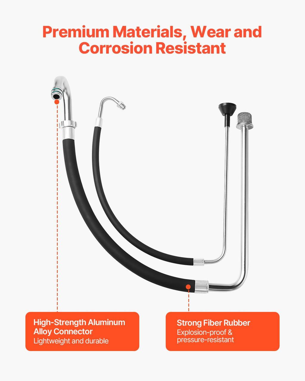 VEVOR Suction Hose Tube and Reflux Line Sets Airless Paint Sprayers Tool Part