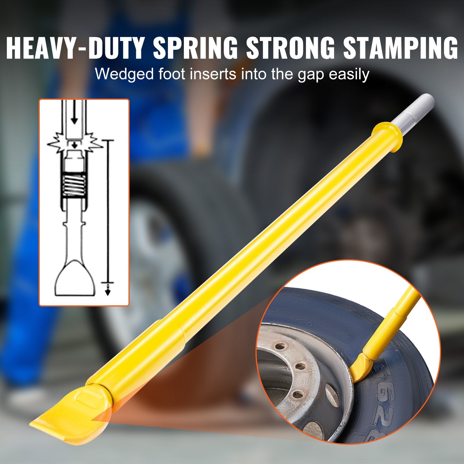 VEVOR Tire Bead Breaker Slide Hammer, 117.5 cm Length Tire Slide Hammer, Heavy Duty Steel Tire Changing Tool, Tire Breaker Bar for Car Truck Trailer Tire Removal