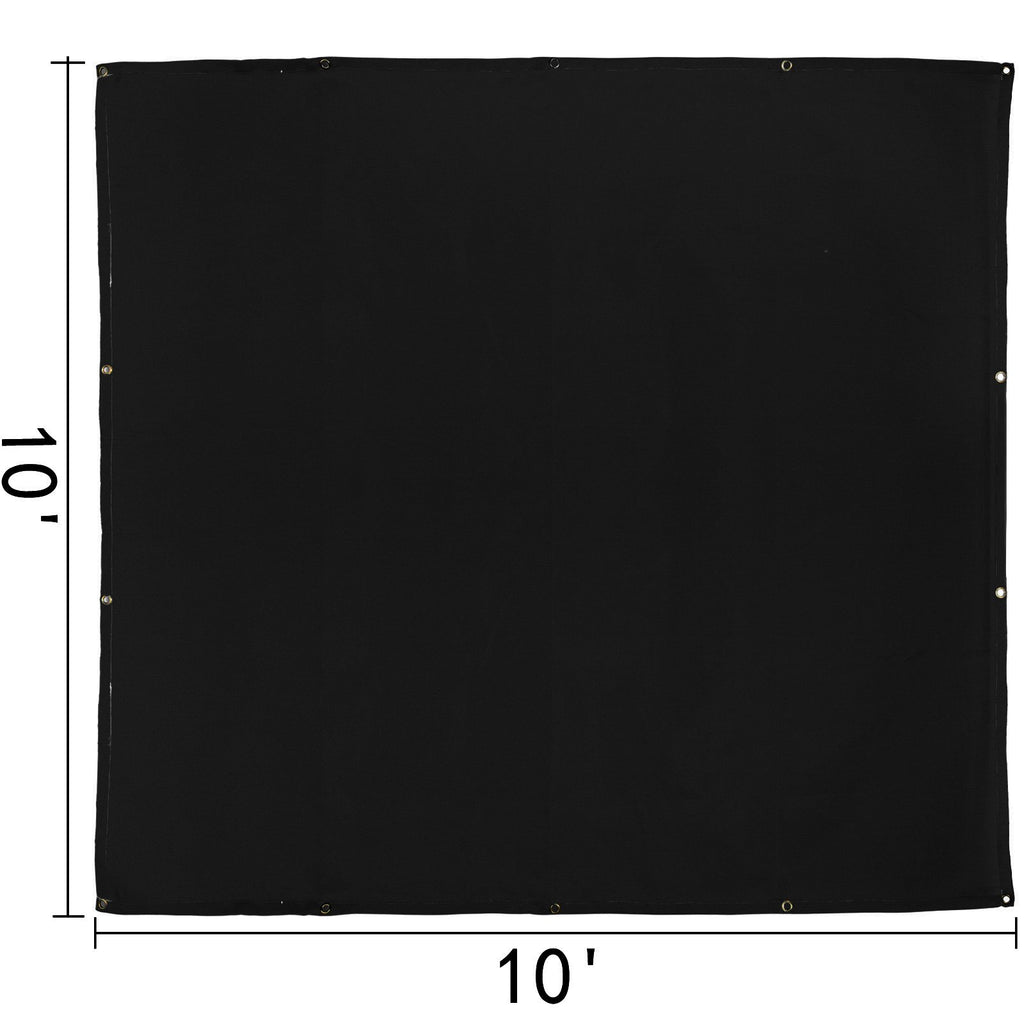 VEVOR 10 x 10 Ft Welding Blanket Black Fiberglass Blanket Portable Fiberglass Fire Retardant Blanket Welding Mat Welding Fireproof Thermal Resistant Insulation With Carry Bag