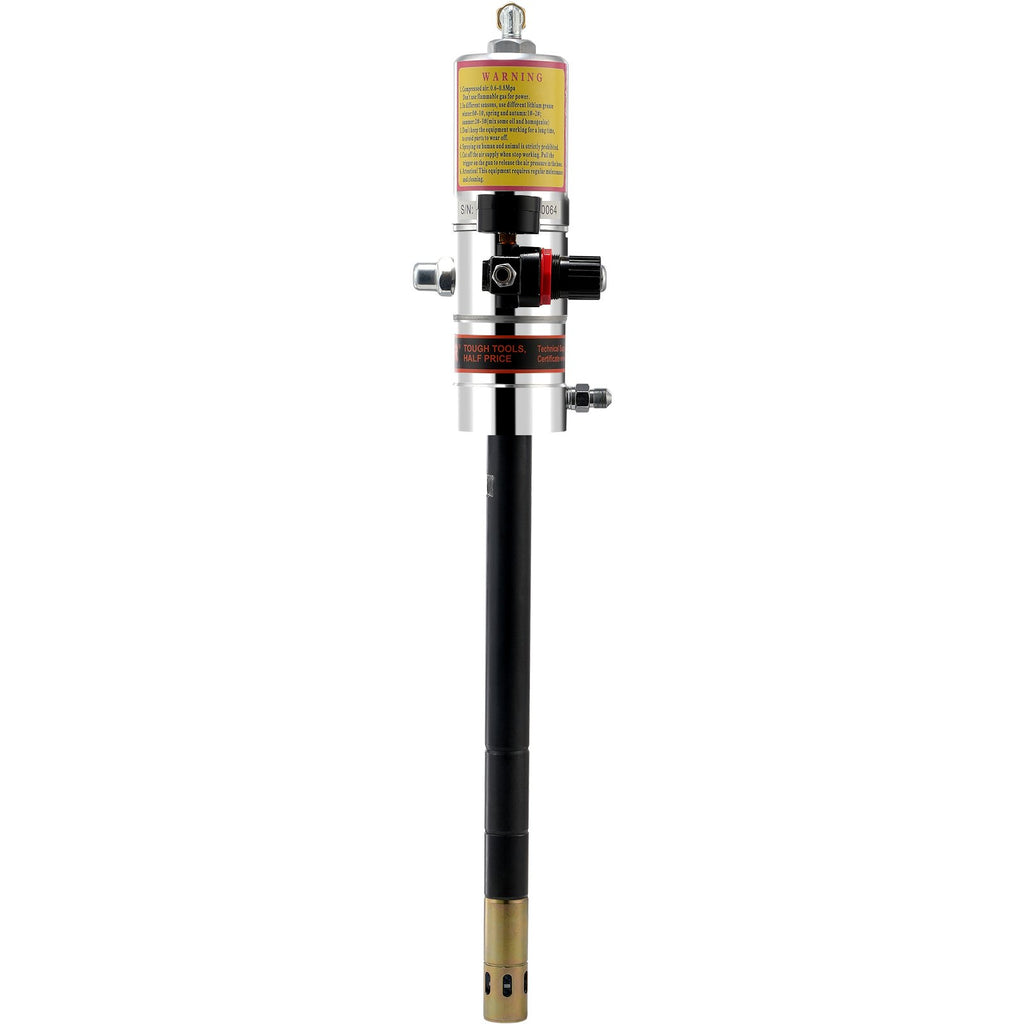 VEVOR Grease Pump, 50:1 Pressure Ratio Air Operated Grease Pump with 3.88 m High Pressure Hose and Grease Gun, Pneumatic Grease Pump, Portable Lubrication Grease Pump with 360° Swivel Grease Gun Head