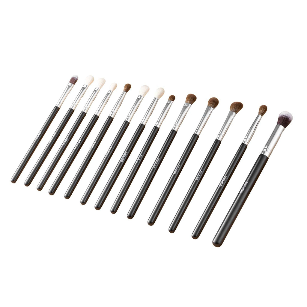 VEVOR 34-Piece Makeup Brush Set, Professional Brushes Kit for Foundation Blending Eyeshadow Concealer Blush - with Soft Bristles, Ergonomic Wood Handle, Travel-Friendly Case Included