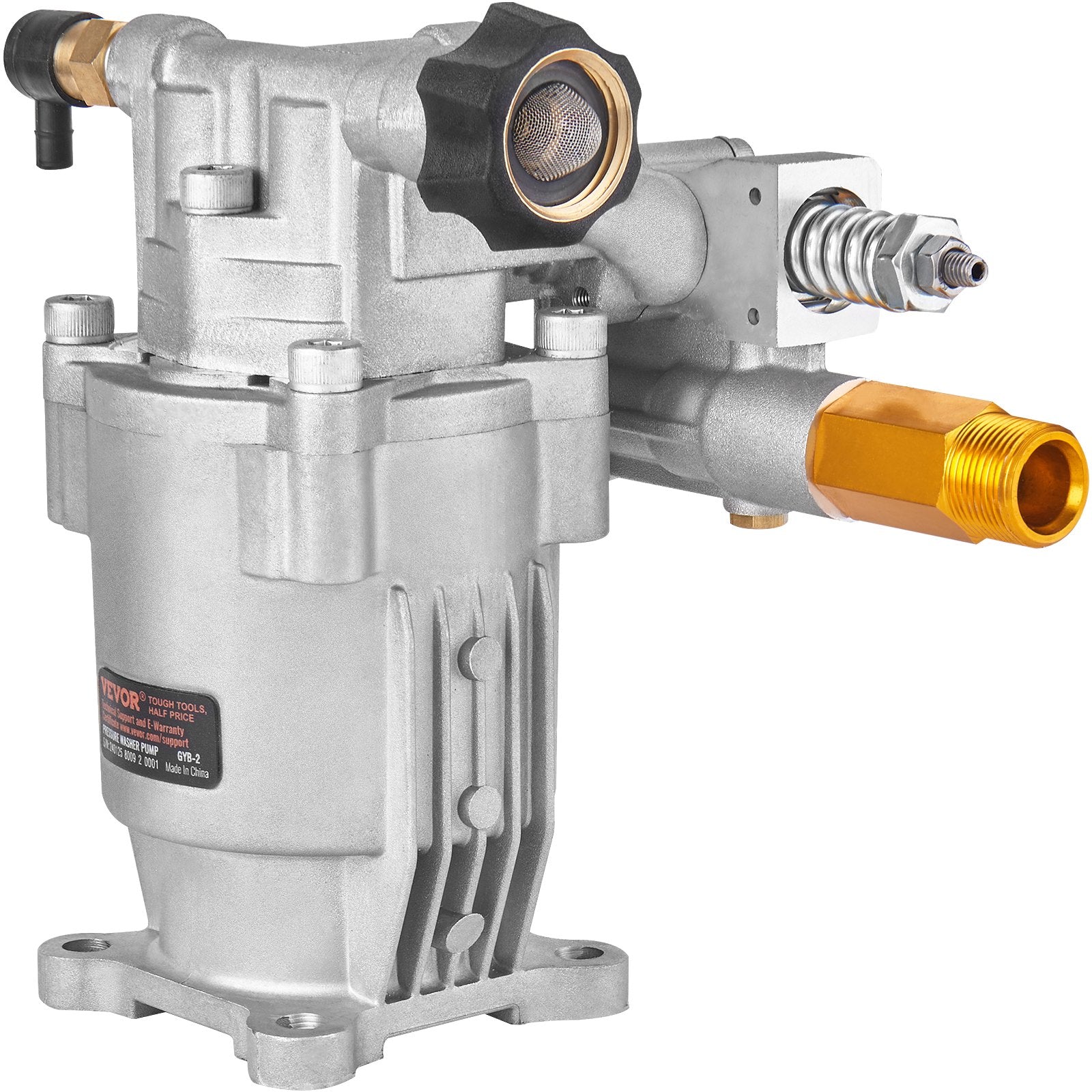VEVOR Pressure Washer Pump, 19 mm Shaft Horizontal, 3400 PSI, 2.5GPM, Replacement Power Washer Pumps Kit, Parts Washer Pump, Compatible with Honda, Simpson, RYOBI, Briggs & Stratton, Subaru, Craftsman