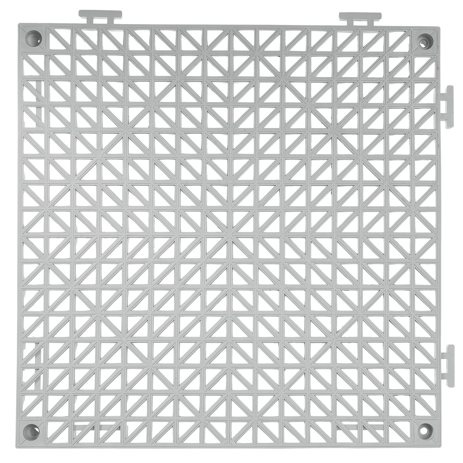 VEVOR Modular Interlocking Cushion, 55 Pack 30 x 30 cm Splicing Drainage Mats, Soft PVC Interlocking Drainage Floor Tiles, Non-Slip Drainage Holes for Restroom, Bathroom, Kitchen, Pool, Wet Area, Gray