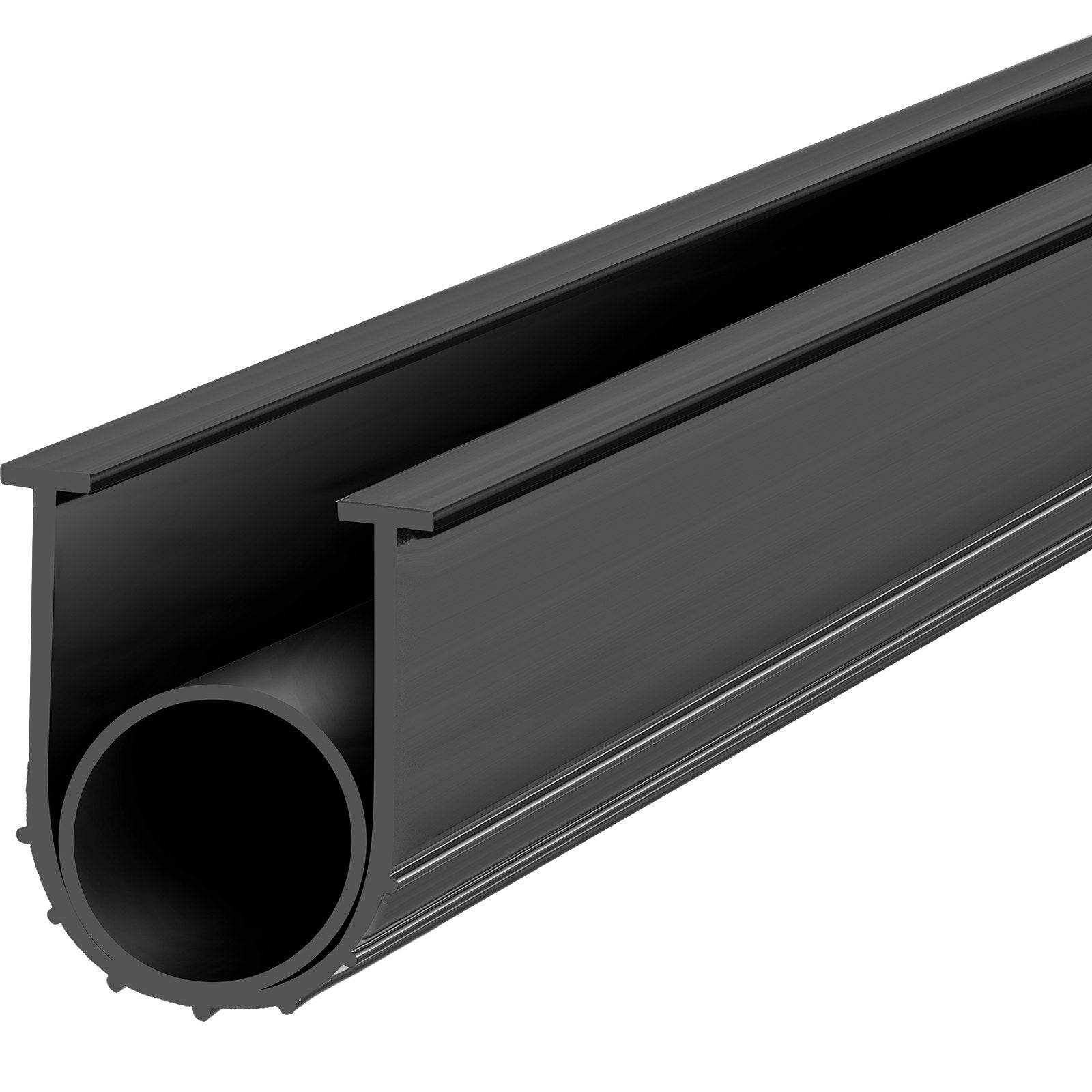 VEVOR Garage Door Seals Bottom Rubber, U Shape +O Ring Combination Garage Door Bottom Weather Seal, 20ft Weatherproofing Garage Door Seal, 5/16 inch T-ends and 3 3/4 inch Width, for Doors, Black