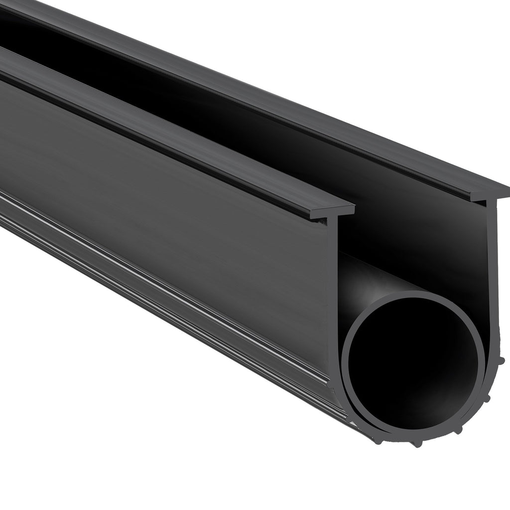 VEVOR Garage Door Seals Bottom Rubber, U Shape +O Ring Combination Garage Door Bottom Weather Seal, 20ft Weatherproofing Garage Door Seal, 5/16 inch T-ends and 3 3/4 inch Width, for Doors, Black