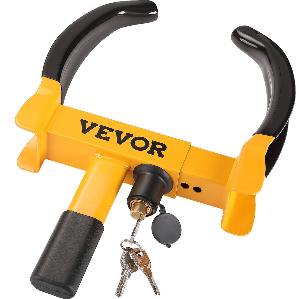 VEVOR Wheel Lock, 2 Packs Universal Wheel Clamp Lock, Adjustable Anti Theft Trailer Lock Wheel Clamp, Heavy-duty Steel Tire Lock for ATV RV SUV Car Golf Cart Boats Motorcycles, with 6 Keys