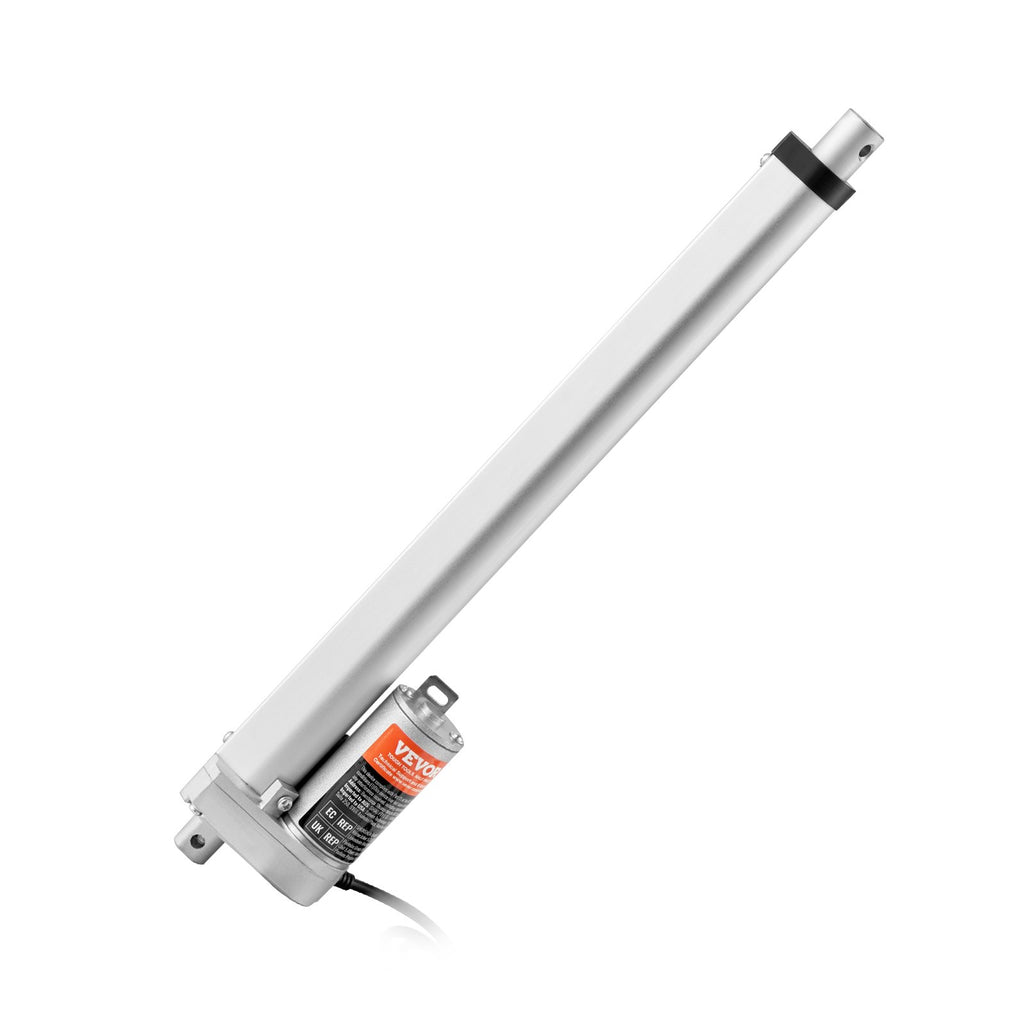 VEVOR Linear Actuator 12V, 12 Inch High Load 330lbs/1500N Linear Actuator, 0.19"/s Linear Motion Actuator with Mounting Bracket and IP54 Protection