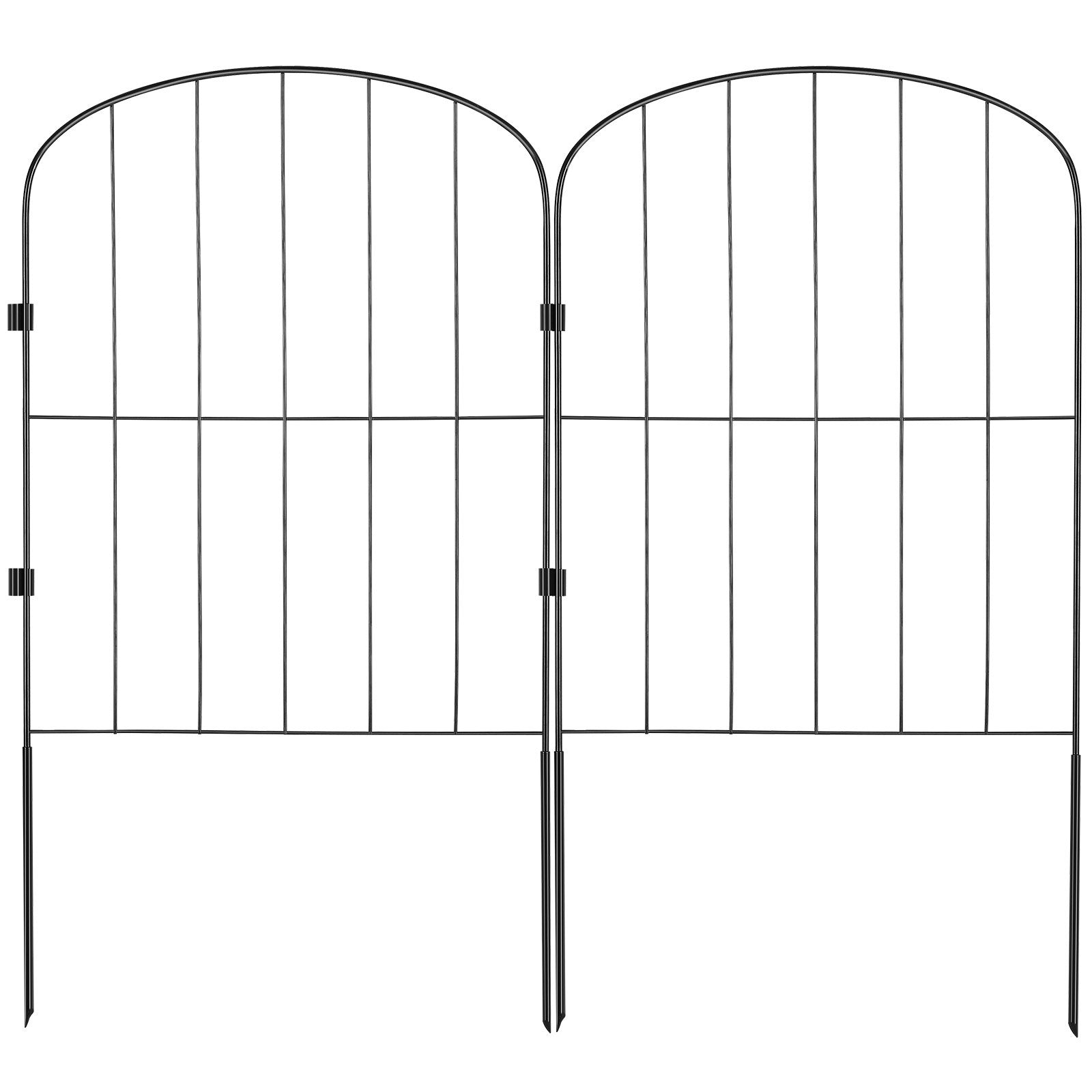 VEVOR Garden Fence, No Dig Fence 61 x 33 cm Animal Barrier Fence, Underground Decorative Garden Fencing with 5.08 cm Spike Spacing, Metal Dog Fence for the Yard and Outdoor Patio, 28 Pack