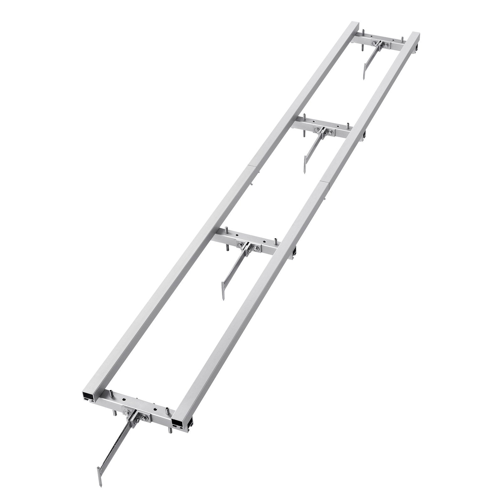 VEVOR Rail Mill Guide System, 9 ft Milling Guide, 4 Crossbar Kits Chainsaw Mill Rail Guide, Aluminum Adjustable Saw Mill Rail System Work with Chainsaw Mills for Builders and Woodworkers