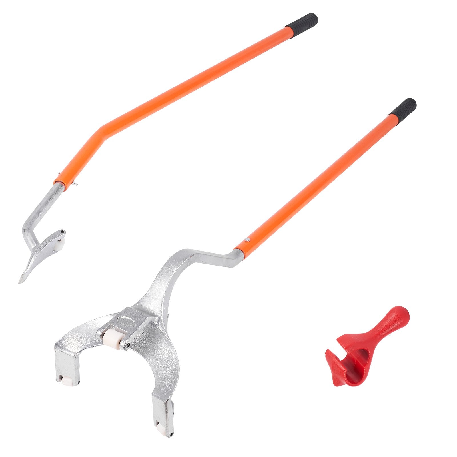 VEVOR Tire Mount Demount Tool, 571-622 mm Manual Steel Tire Changer Mount Demount Removal Tool, with Extra Bead Holder, Tubeless Truck Bead Breaker, 3 PCS Tire Changing Tools, Orange