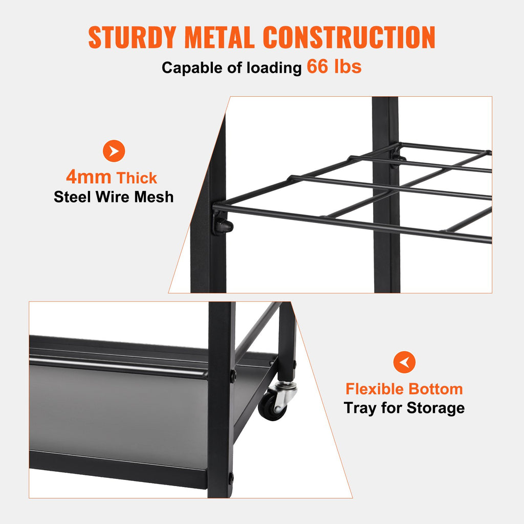 VEVOR Blueprint Storage Rack, 12 Slots Blueprint Holder with Wheels, Mobile Metal Blueprint Storage Cart for Map Poster Architectural Construction Plan, Roll File Organizer for Home, Office, School