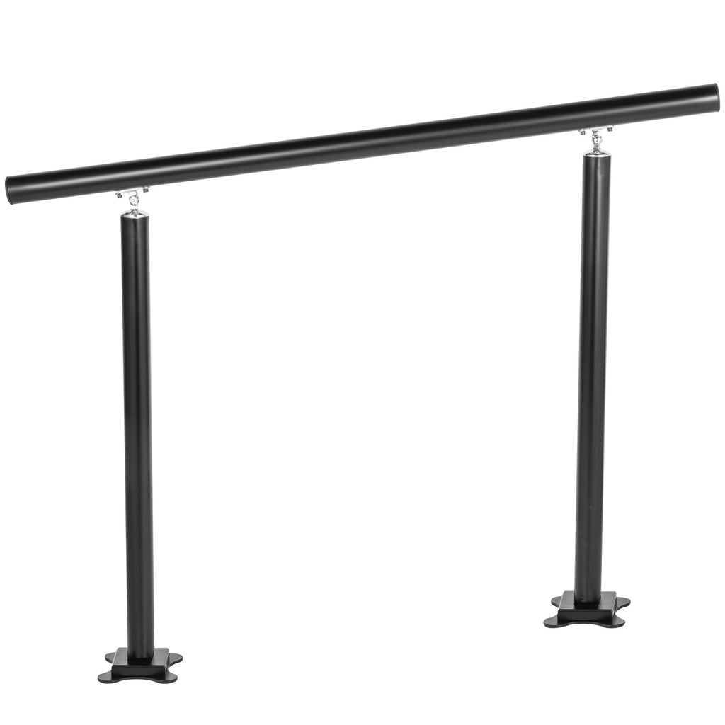 VEVOR Handrail Outdoor Stairs, 3ft, 34 Inch Outdoor Handrail, Outdoor Stair Railing Adjustable from 0 to 60 Degrees Handrail for Stairs Outdoor Black Aluminum Stair Railing for Garden, Office Area