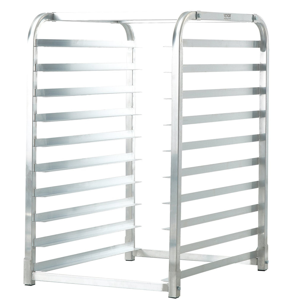 VEVOR Bun Pan Rack, 10-Tier Commercial Bakery Racks with Brake Wheels, Aluminum Racking Trolley Storage for Half & Full Sheet, Speed Rack For Kitchen Home, Bread Baking Equipment, 660x515x985 mm