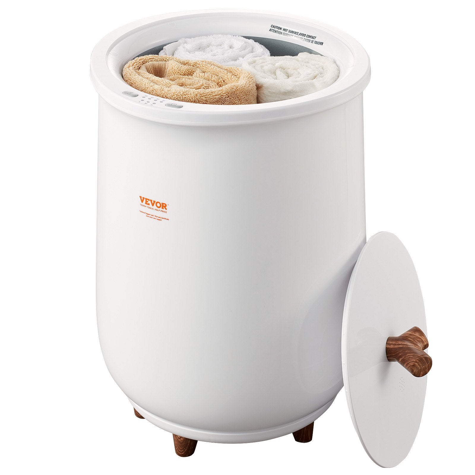 VEVOR Towel Warmer Bucket, 20L Large Towel Warmer for Bathroom, Auto Shut Off Towel Heater with 4-Level Timer Fits up to Two 40"x70" Oversized Towels, Bathrobes, Blankets, ETL & FCC Certified