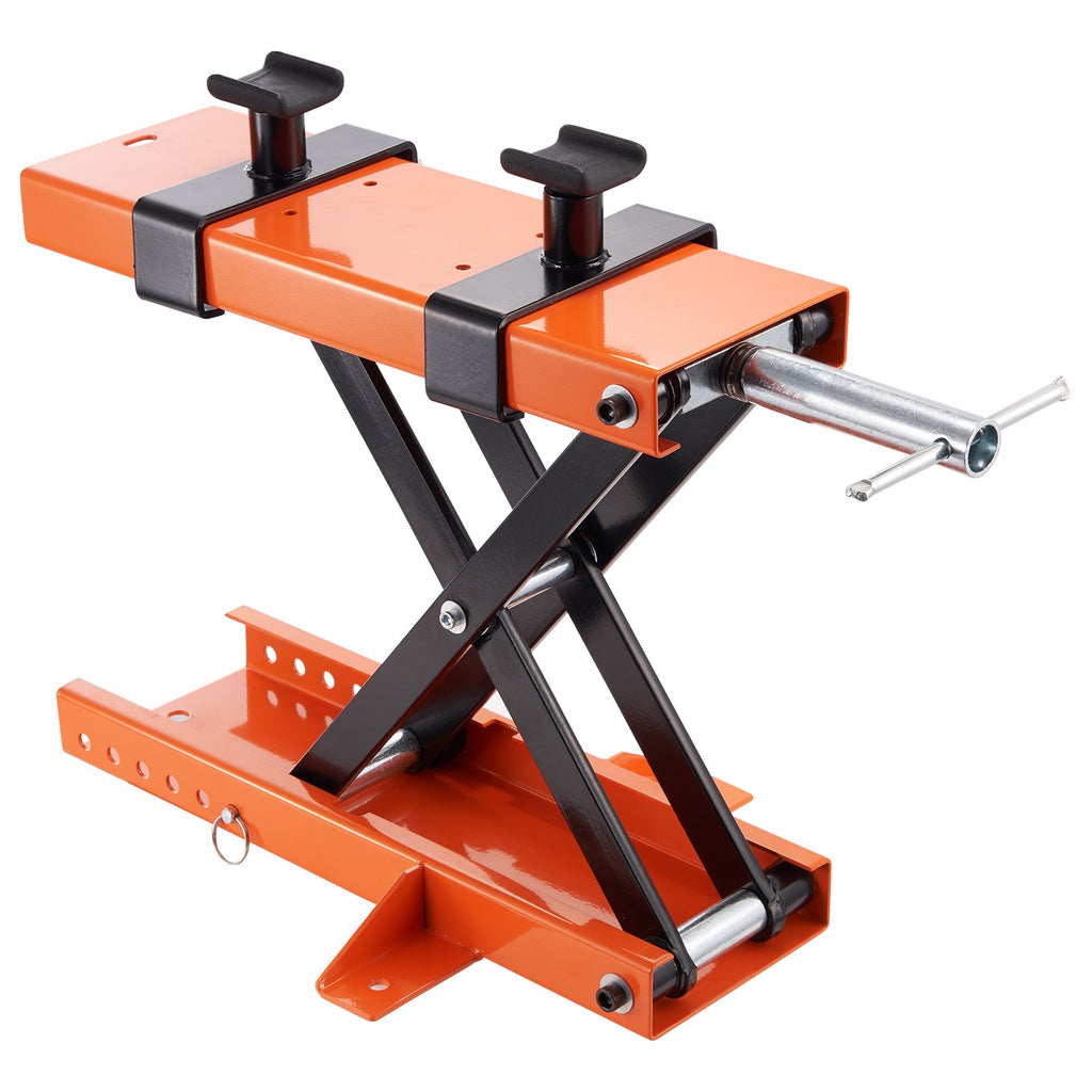 VEVOR Motorcycle Lift Scissor Jack Stand 1100 Lb with Saddle ATV Lift Dirt Bike
