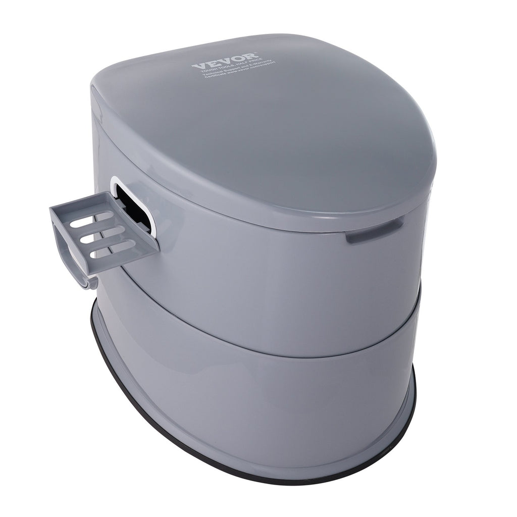 VEVOR Portable Toilet for Camping, Porta Potty with 5L Detachable Inner Bucket & Removable Paper Holder, Commode with Dual Lids, Travel Toilet for Adults Kids Outdoor Camping Car Long Road Trips