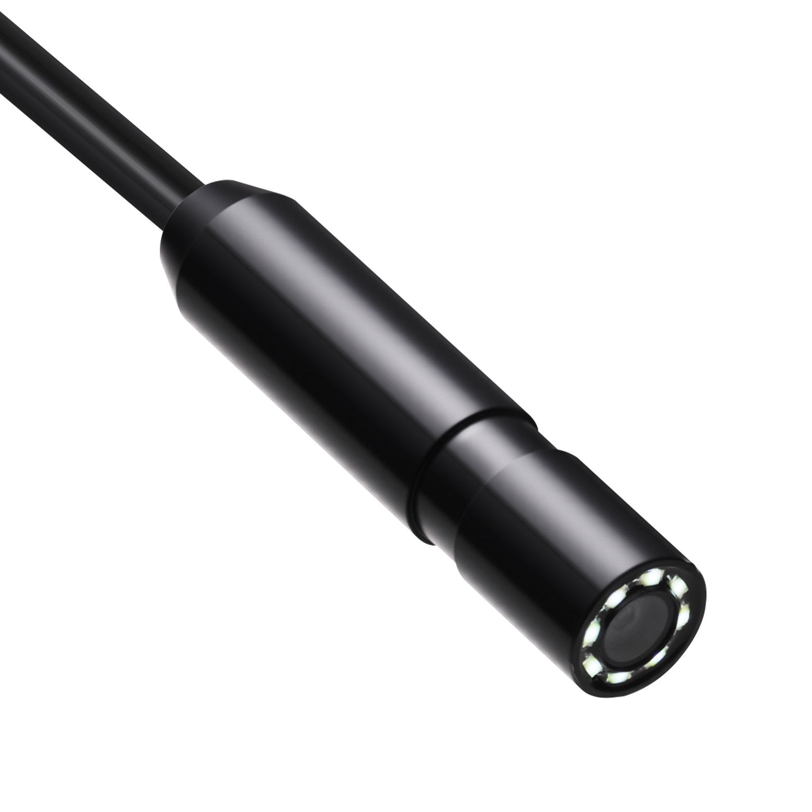 VEVOR Endoscope Camera with Light, 1920P HD Borescope for Android & IOS, 8 LED Lights Inspection Camera with 5m Semi-Rigid Cable, 2X Zoom, IP67 Waterproof Snake Scope Camera for Auto, Plumbing