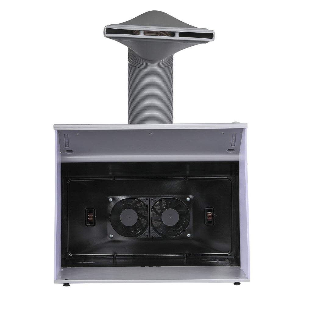 VEVOR Airbrush Spray Booth, Portable Hobby Airbrush Paint Spray Booth Kit with 4 LED Light, Powerful Dual Exhaust Fans, Turntable and 6 ft Extension Hose, for Painting Models, Arts, Crafts, Cakes